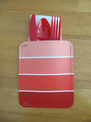 Paint Chip Napkin and Utensil Holder