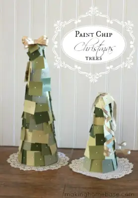 Paint Chip Christmas Trees