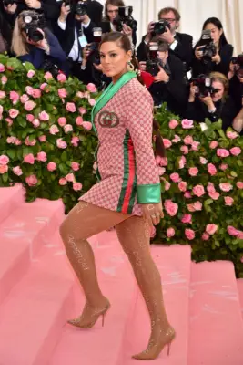 Ashley Graham Wearing Gucci x Dapper Dan at the 2019 Met Gala