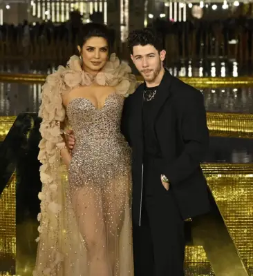 Priyanka Chopra and Nick Jonas at the Nita Mukesh Ambani Culture Centre