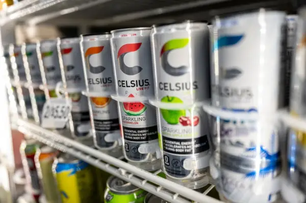 Celsius energy drinks at a store in Crockett, California, US, on Monday, March 11, 2024. Investors making bearish wagers against Celsius Holdings Inc. are licking their wounds after the energy-drink maker closed at record highs three times last week. Phot