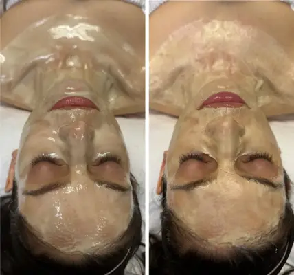 Trying the DMK Enzyme Therapy mask, also known as the zombie facial.