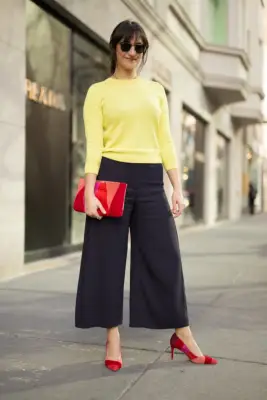 With Contrasting Accessories and a Cozy Knit