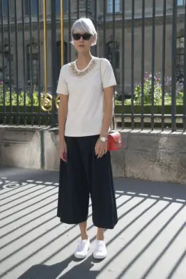 Styled Simply With a Tee and Sneakers