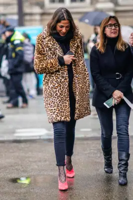 Style Your Leopard-Print Coat With: A Blouse, Trousers, and Heels