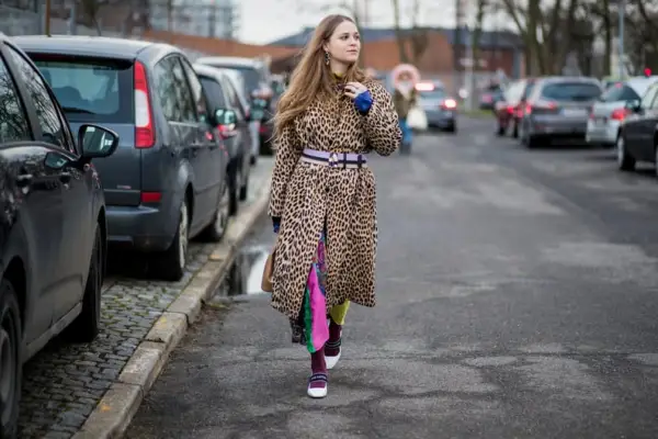 Style Your Leopard-Print Coat With: Printed Pants and a Belt