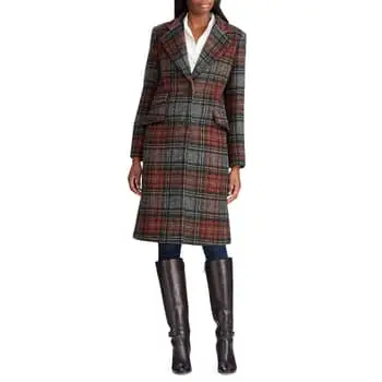 Stella McCartney Check-Print Single-Breasted Coat