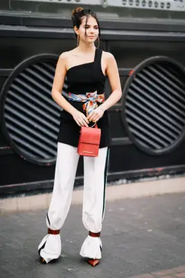 Stripes and a Patterned Scarf Will Be the Most Eye-Catching Elements of Your Look