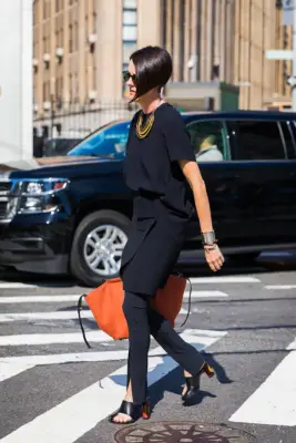 Look For Shoes With Contrasting Orange Heels