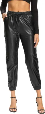 Leather Joggers