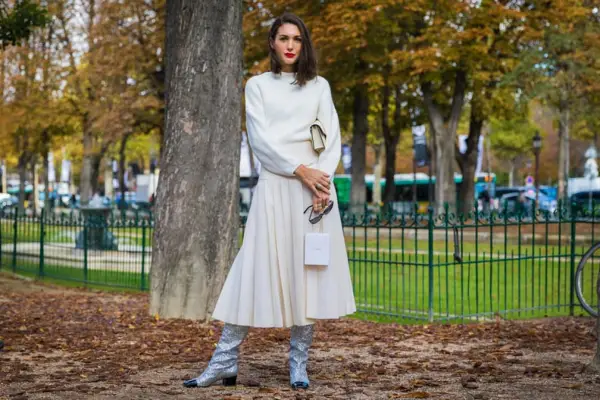 Try Letting Them Peek Out From Under Cream Separates or a Long-Sleeved Dress