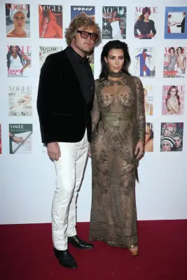 Peter Dundas and Kim Kardashian at Vogue 100 Festival
