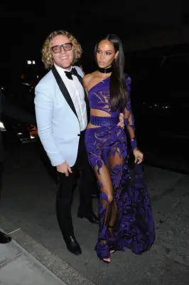 Peter Dundas and Joan Smalls attend the Michael Kors Afterparty, 2015