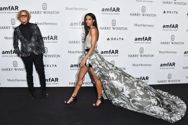 Peter Dundas and Ciara at amfAR Milano, 2015