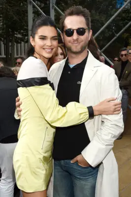 Derek Blasberg and Kendall Jenner at Longchamp Spring 2020