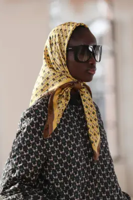 The Babushka Scarf Trend: Max Mara Autumn 2021