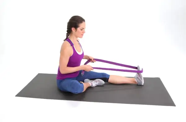 Calf Stretch: Seated Calf Stretch With Strap