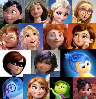 She took photos of popular characters from a lot of recent Disney Pixar movies.