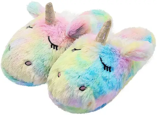 For Cozy Feet: Unicorn Memory Foam Indoor Slippers