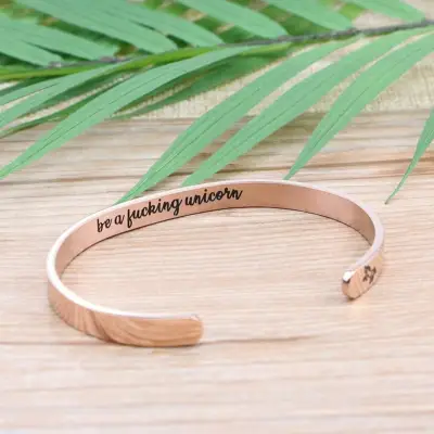 An Uplifting Bracelet: Memgift Unicorn Cuff Bracelet
