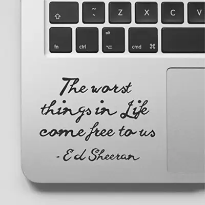 Ed Sheeran Motivational Quote Sticker