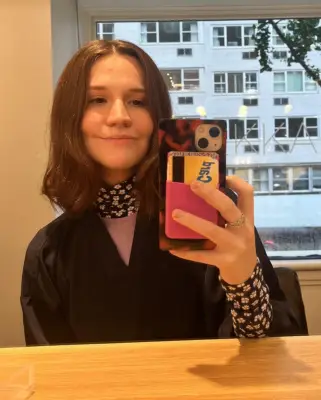 My brown hair before going for the copper cowgirl hair color