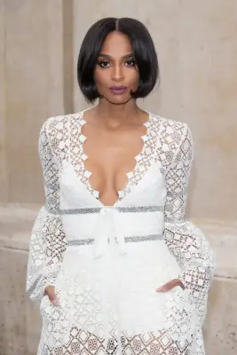 PARIS, FRANCE - MARCH 04: (EDITORIAL USE ONLY - For Non-Editorial use please seek approval from Fashion House) Ciara attends the Elie Saab Womenswear Fall Winter 2023-2024 show as part of Paris Fashion Week on March 04, 2023 in Paris, France. (Photo by M