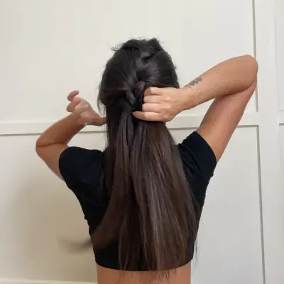 French Braid Tutorial, Step 5: Work in Additional Hair