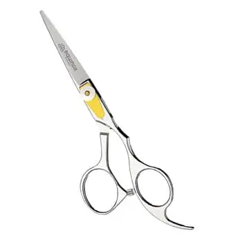 Haircut at home. Trimming the split ends.