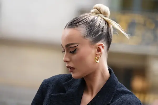 Messy High Bun Hairstyle