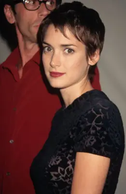 Winona Ryder With a Dark Pixie Cut