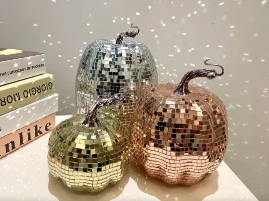 Disco-Ball Pumpkin From Etsy