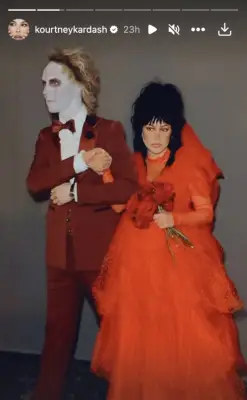 Heidi Klum and Tom Kaulitz as a Peacock and Egg