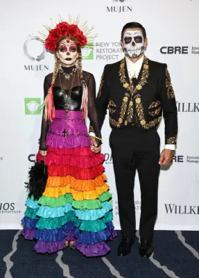 Kelly Ripa and Mark Consuelos as a Day of the Dead Couple