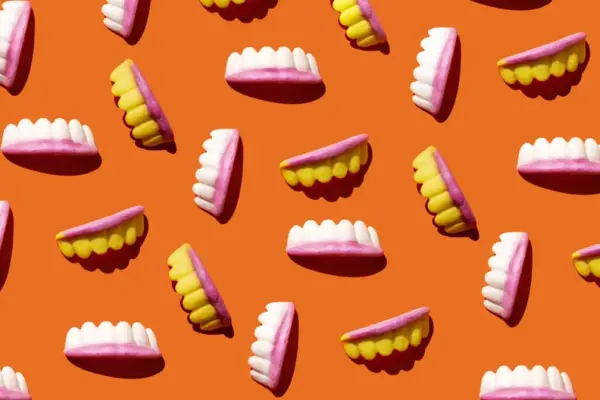 Vampire Teeth Zoom Background