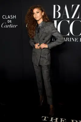 Zendaya Wears Berluti Suit to the 2019 Harper