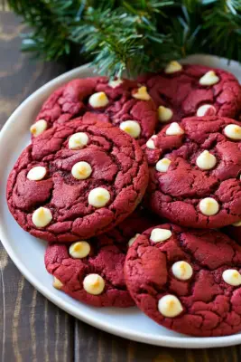 Red Velvet White Chocolate Chip Cookies