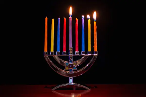 Holiday Zoom Background: Menorah