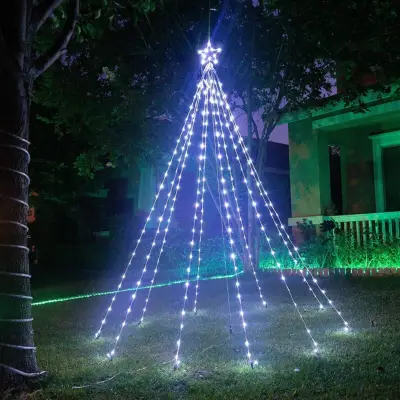 Waterfall Christmas Cone Tree Lights
