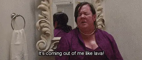 You poop on the table.