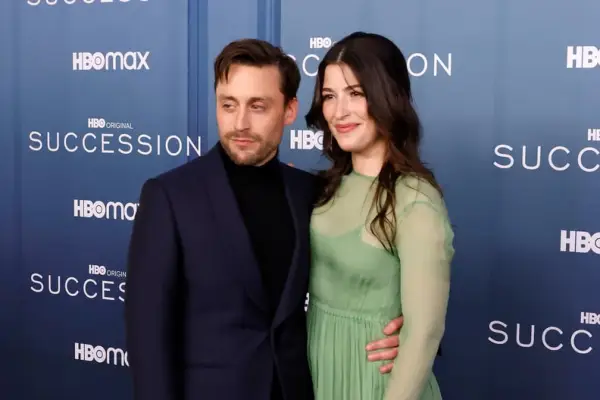 NEW YORK, NEW YORK - MARCH 20: Kieran Culkin and Jazz Charton attend the Season 4 premiere of HBO