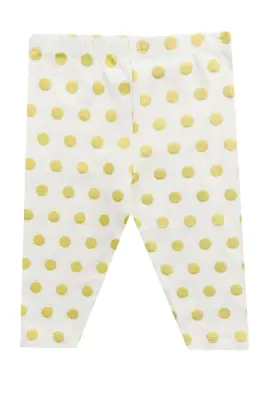 Gold Polka-Dot Leggings