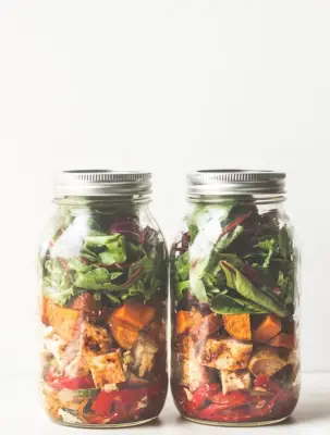 Chicken Fajita Mason Jar Salad