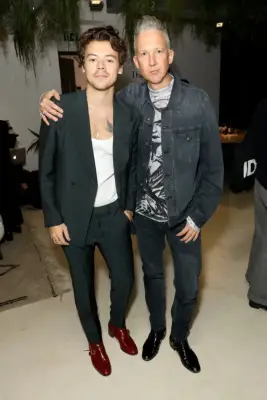 Harry Styles Wearing a Patterned Gucci Suit in 2018