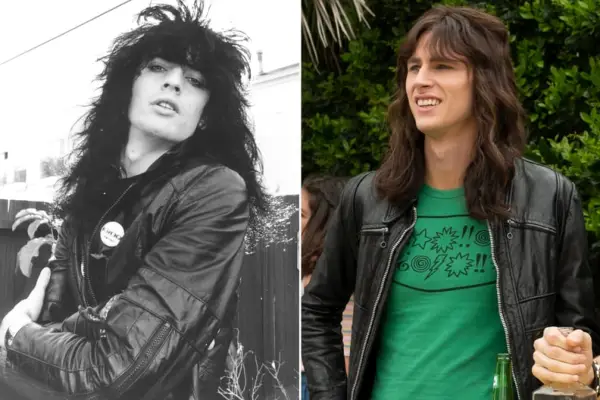 Tommy Lee in 1981 and Machine Gun Kelly in The Dirt