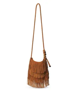 Callista Small Fringed Suede Crossbody Handbag