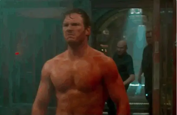 And this glimpse of his back . . .