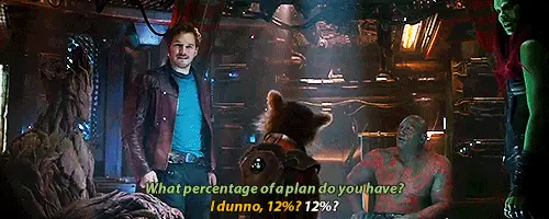 And his utter confidence in 12 percent of a plan.