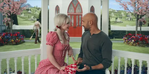 SCHMIGADOON!, from left: Dove Cameron, Keegan-Michael Key, 