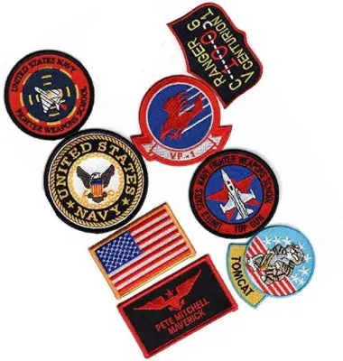 Pete Mitchell 8-Piece Iron On Patch Set